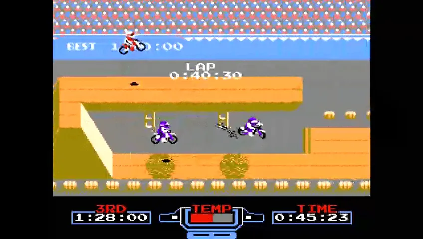 『エキサイトバイク』のゲーム画面