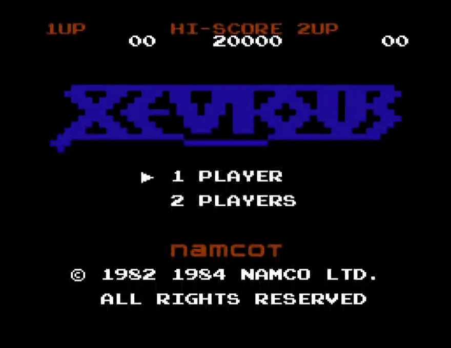 『ゼビウス』のゲーム画面