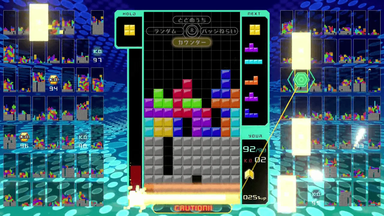 『テトリス99』のゲーム画面