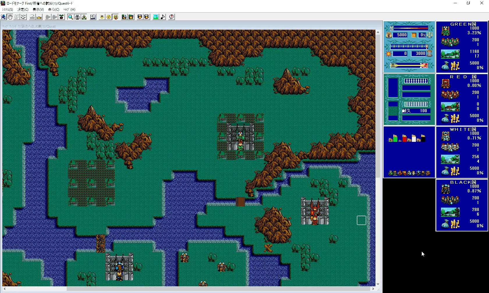 『ロードモナークFirst』のゲーム画面
