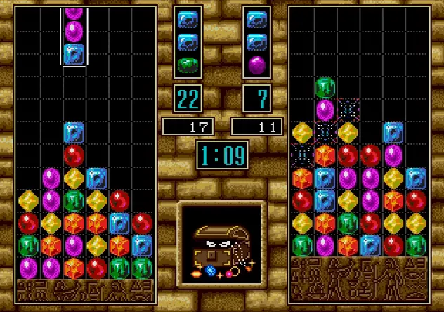 『コラムスIII』のゲーム画面