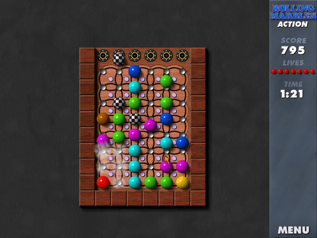 『ローリングマーブルズ』のゲーム画面