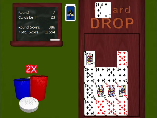 『ファイブカードドロップ』のゲーム画面