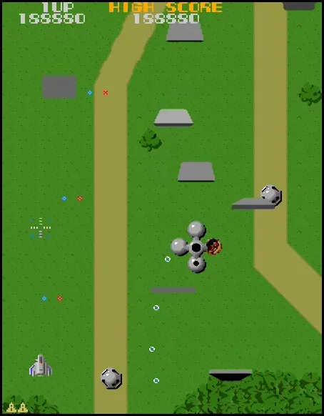 『ゼビウス』のゲーム画面