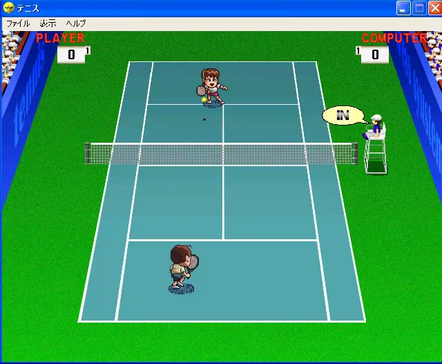 『ショックプライス500 テニス』のゲーム画面