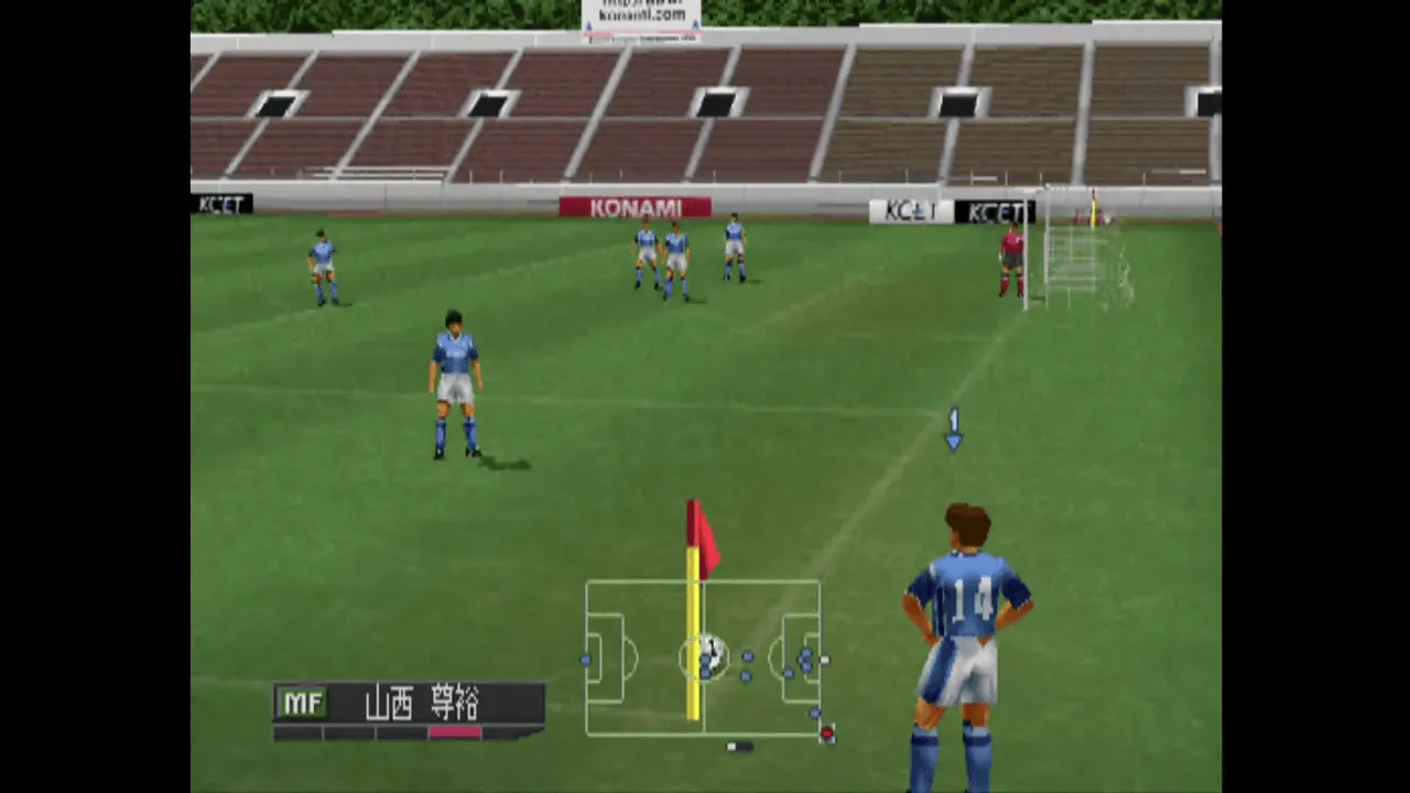 『ウイニングイレブン2000 U-23』のゲーム画面