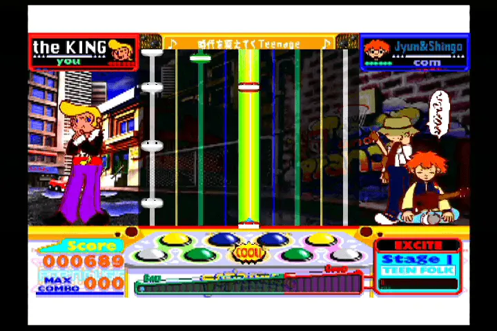 『ポップンミュージック4』のゲーム画面