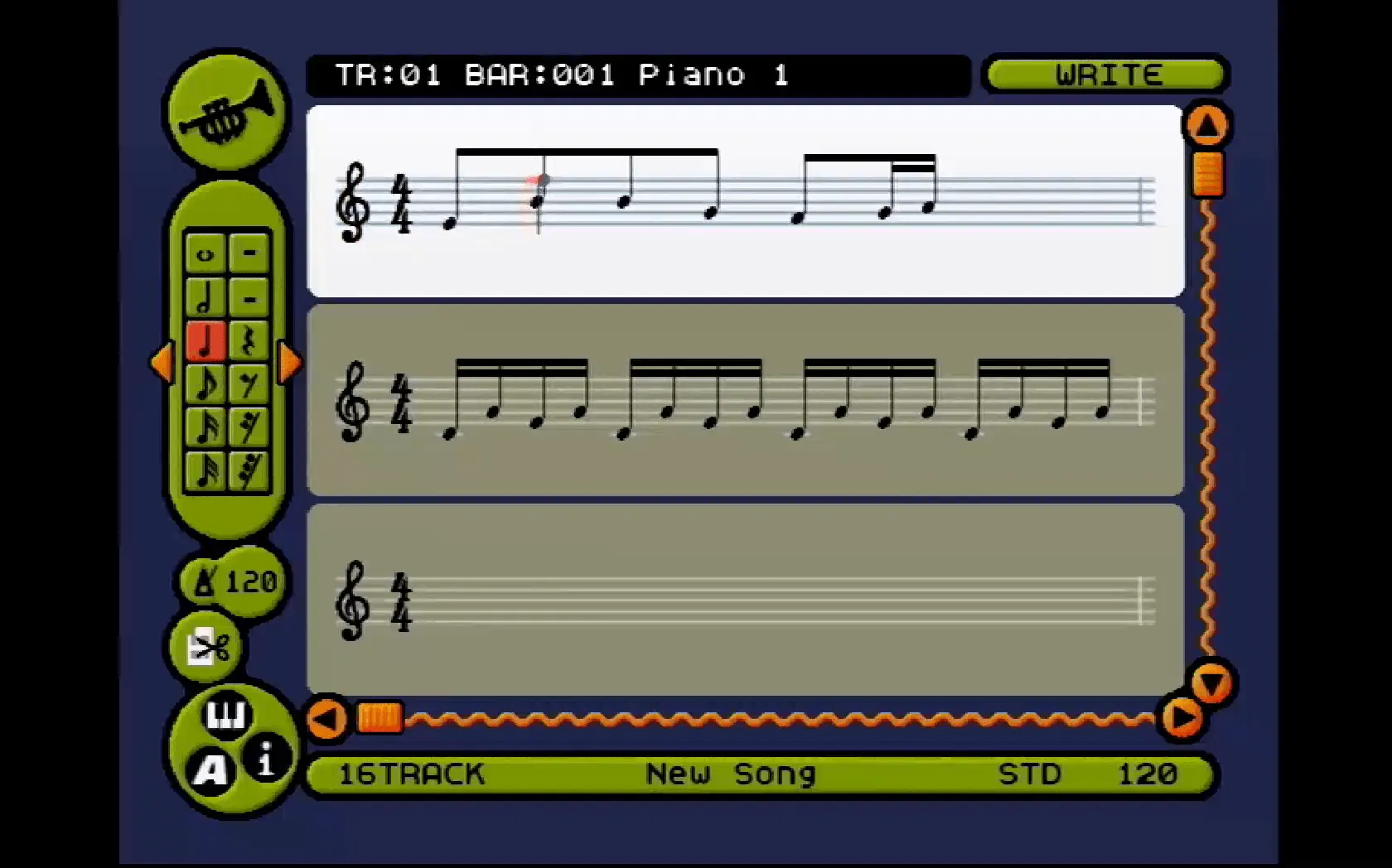 『音楽ツクール3』のゲーム画面
