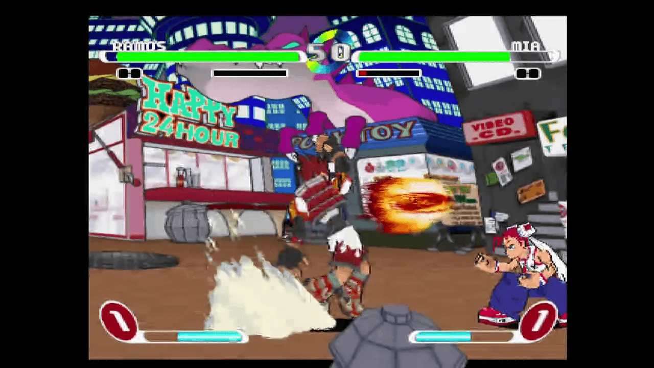 『スラップハッピーリズムバスターズ』のゲーム画面