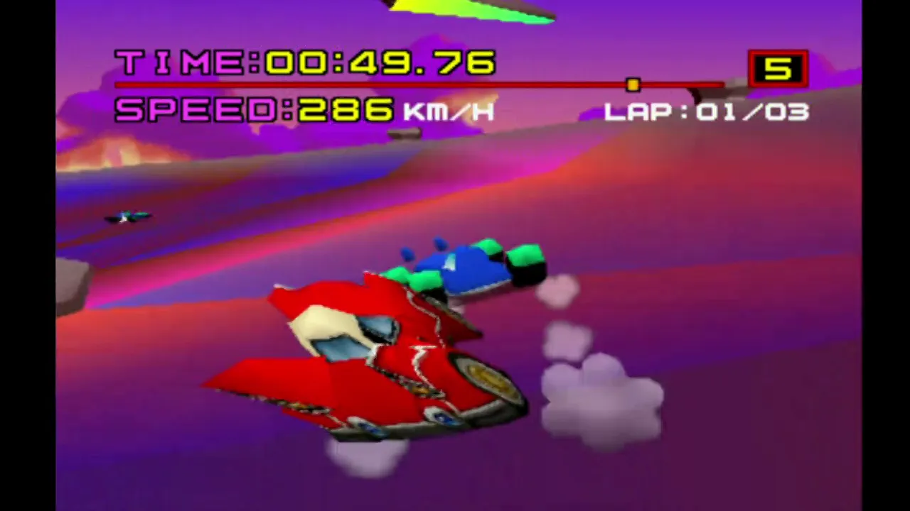 『モータートゥーン・グランプリ』のゲーム画面