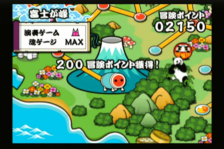 『太鼓の達人 七代目』のゲーム画面