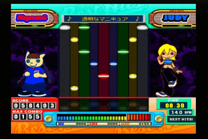 『ポップンミュージック ベストヒッツ！』のゲーム画面