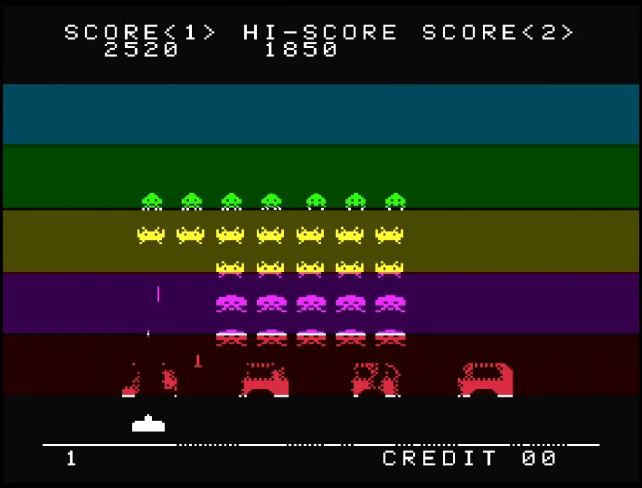 『スペースインベーダー ザ・オリジナルゲーム』のゲーム画面