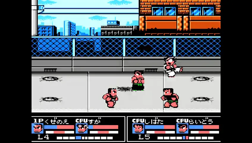 『熱血格闘伝説』のゲーム画面