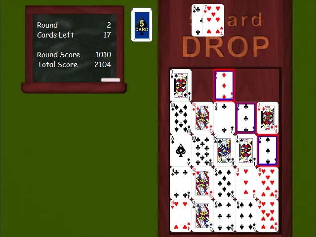 『ファイブカードドロップ』のゲーム画面