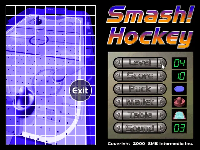 『スマッシュホッケー』のゲーム画面
