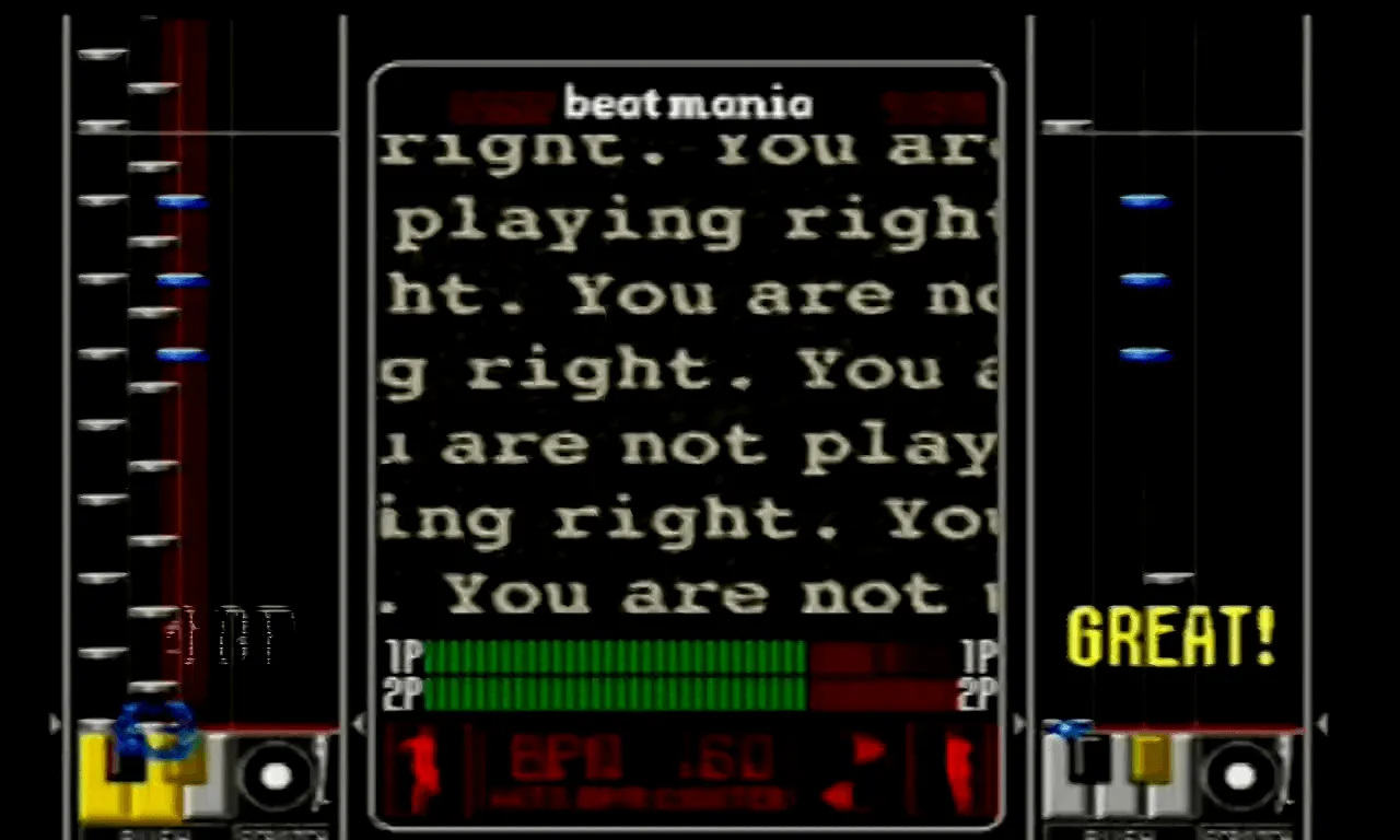 『ビートマニア』のゲーム画面