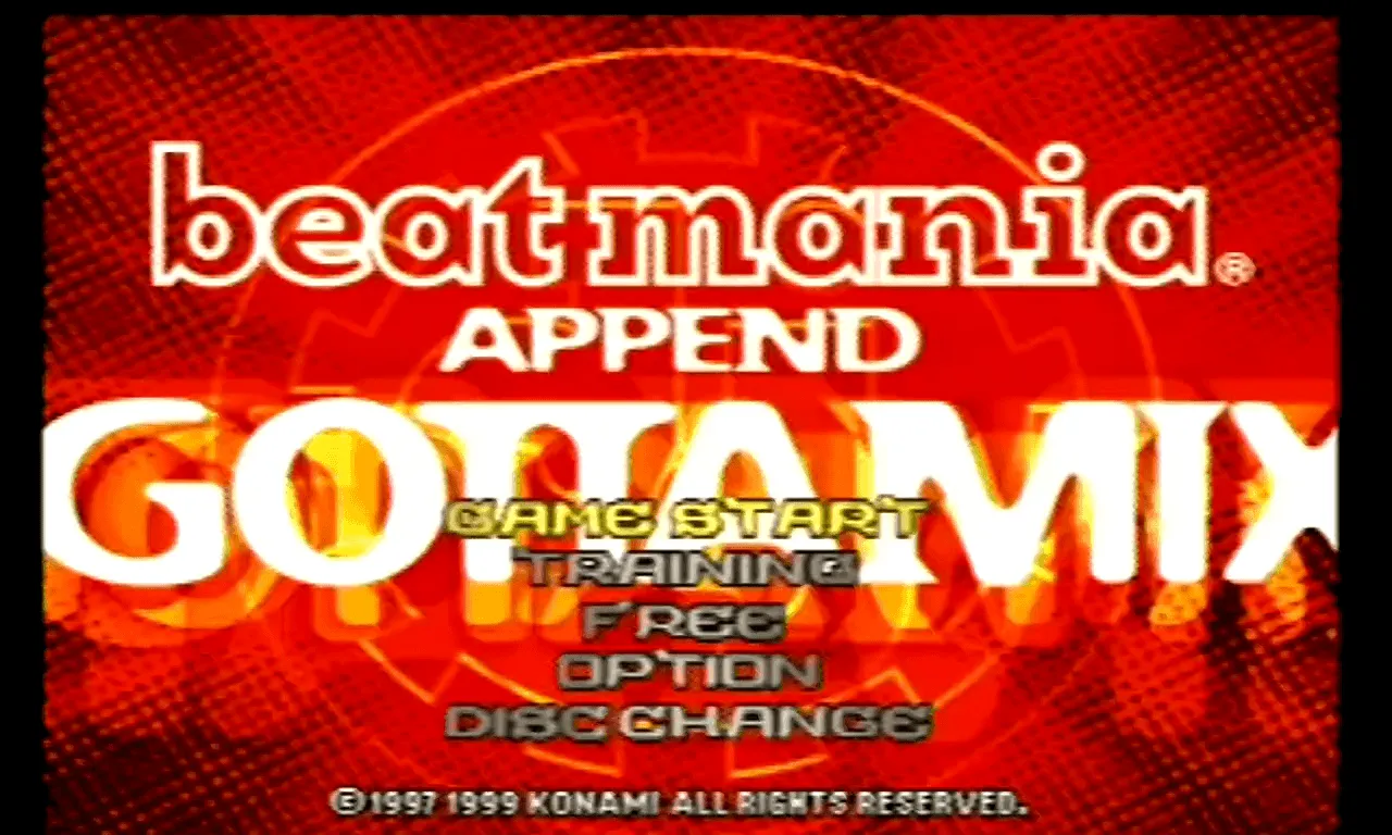『ビートマニア APPEND GOTTAMIX』のゲーム画面