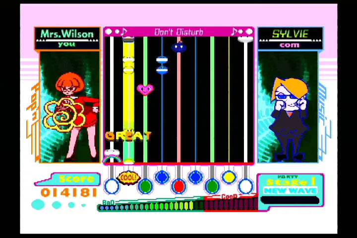 『ポップンミュージック2』のゲーム画面