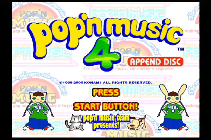 『ポップンミュージック4 アペンドディスク』のゲーム画面
