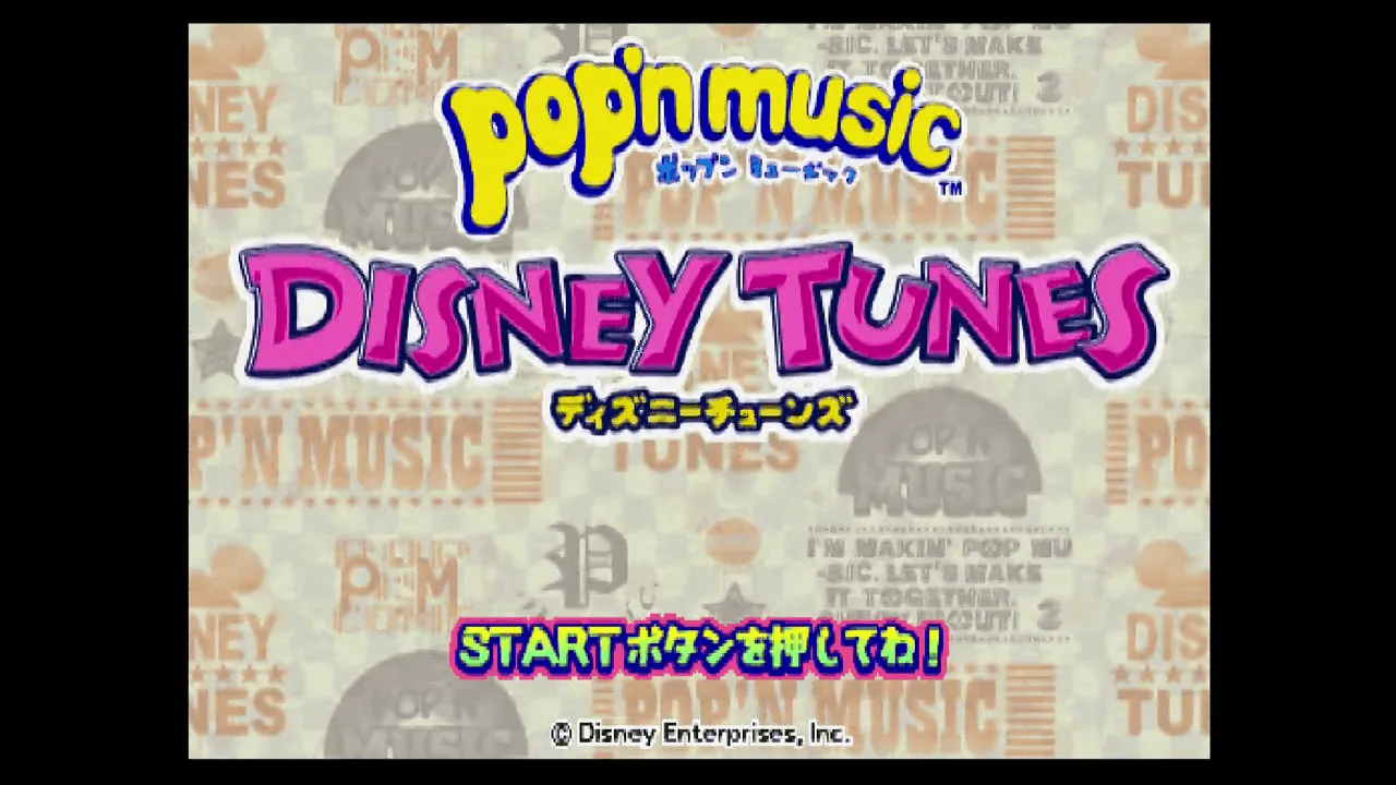 『ポップンミュージック ディズニーチューンズ』のゲーム画面