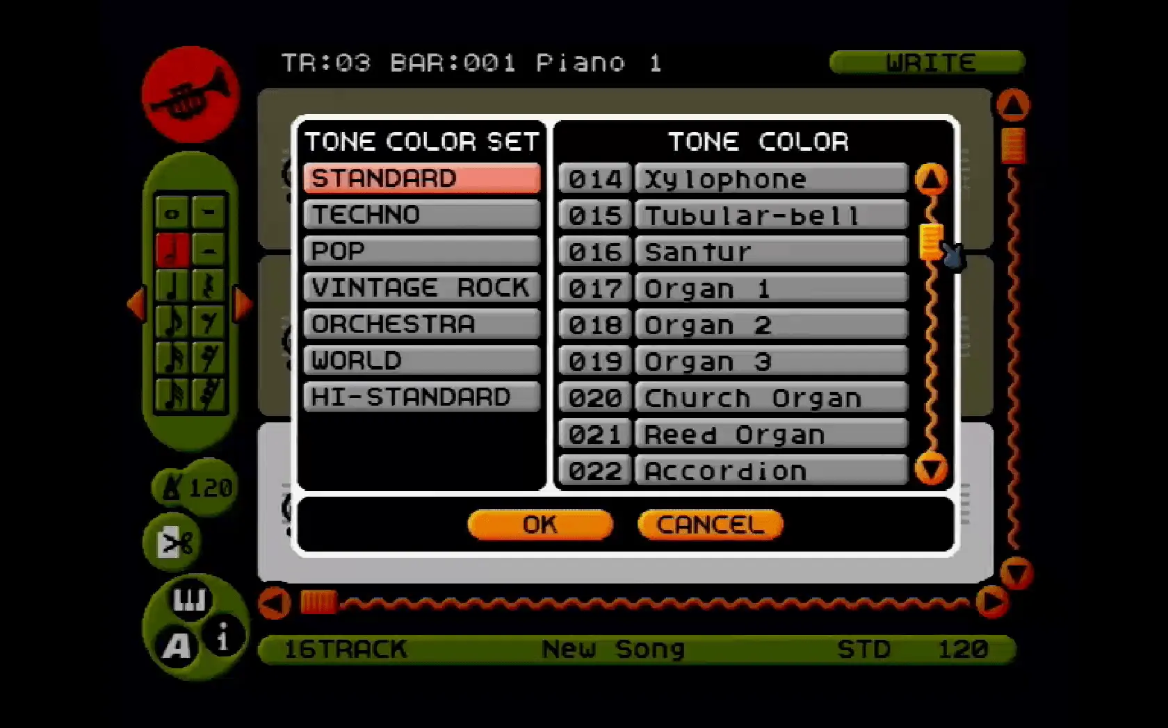 『音楽ツクール3』のゲーム画面