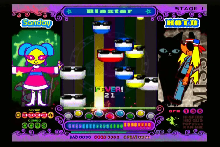 『ポップンミュージック10』のゲーム画面